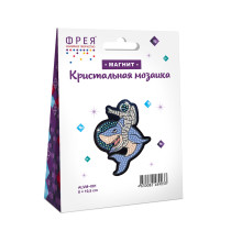 Кристальная ( алмазная) мозаика  " ФРЕЯ" ALVM- 081 магнит " Астронавт на акуле" 8 х 10. 5 см — фото 2