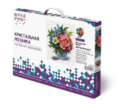 Кристальная ( алмазная) мозаика  " ФРЕЯ" ALPD- 045 на подрамнике " Весенний букет" 30 х 40 см — фото 2