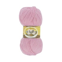 Пряжа ADELIA " LEDA" 99% акрил, 1% люрекс 5 * 100 г 340 м №202 розовый. Цена за упаковку 5 шт — фото 1