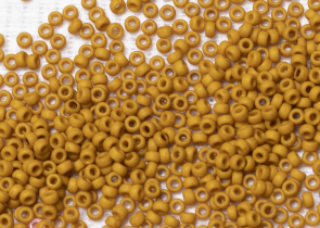 Бисер Япония MIYUKI Seed Beads 15/0 5г 1233 горчица непрозрачный матовый — фото 2