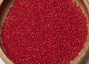 Бисер Япония MIYUKI Seed Beads 15/0 5г 0010F огненно-красный серебряная линия внутри — фото 5
