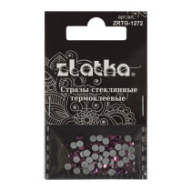 Страз клеевой " Zlatka" ZRTG- 1272 SS12 цветные 3. 2 мм стекло 72 шт в пакете с картонным еврослотом №26 сиреневый ( Amethyst)  — фото 1