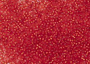Бисер Япония MIYUKI Seed Beads 15/0 100г 0010F огненно-красный серебряная линия внутри — фото 1