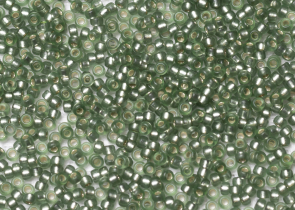 Бисер Япония MIYUKI Seed Beads 15/0 5г 1630 окрашенный мосс грин полуматовый серебряная линия внутри — фото 2
