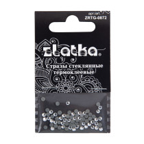 Страз клеевой " Zlatka" ZRTG- 0872 SS08 Crystal 2. 4 мм стекло 72 шт в пакете с картонным еврослотом №01 белый ( Crystal)  — фото 1