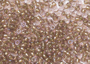 Бисер Япония MIYUKI Seed Beads 15/0 100г 1837 дымчатый аметист радужный игристый серо-коричневая линия внутри — фото 1
