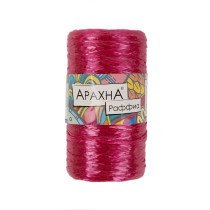 Пряжа ARACHNA " Raffia" 100% полипропилен 5 * 50г ± 10 г 200 м №08 яр. розовый. Цена за упаковку 5 шт — фото 1