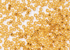 Бисер Япония MIYUKI Seed Beads 15/0 5г 0007 светло-апельсин серебряная линия внутри — фото 2