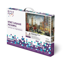 Кристальная ( алмазная) мозаика  " ФРЕЯ" ALPD- 003 на подрамнике " Дождливый Лондон" 40 х 30 см — фото 2
