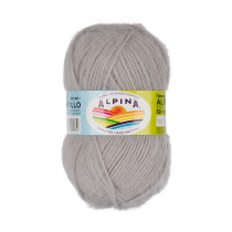 Пряжа ALPINA " ALPACA POLLO" 80% альпака, 20% акрил 4 * 50г 125 м 07 св. серый. Цена за упаковку 4 шт — фото 1