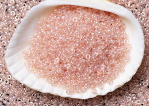 Бисер Япония MIYUKI Seed Beads 15/0 100г 0366 ракушка розовый блестящий — фото 3