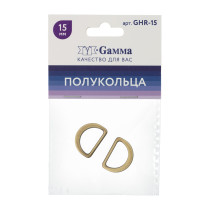 Фурнитура сумочная металл "Gamma" GHR-15 Полукольцо литое d 15 мм 2 шт. №24 под бронзу — фото 1
