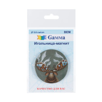 " Gamma" BEM Игольница- магнит в пакете с еврослотом №12 Лось — фото 1