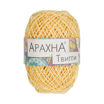 Пряжа ARACHNA " Twiggy" 100% целлюлоза 5 * 50г ± 5 г 80 м №05 св. желтый. Цена за упаковку 5 шт — фото 1