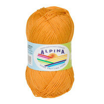 Пряжа ALPINA " SATI" 100% мерсеризованный хлопок 10 * 50г 170 м №338 желто- оранжевый. Цена за упаковку 10 шт — фото 1