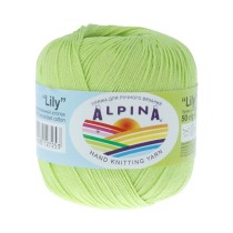 Пряжа ALPINA "LILY" 100% мерсеризованный хлопок 10 * 50г 175 м №145 яр.зеленый. Цена за упаковку 10 шт — фото 2