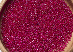 Бисер Япония MIYUKI Seed Beads 15/0 5г 1436 окрашенный малина серебряная линия внутри — фото 5