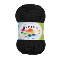 Пряжа ALPINA " SLAVIC" 70% вискоза, 30% шерсть 10 * 50г 140 м №01 ЧЕРНЫЙ. Цена за упаковку 10 шт — фото 1