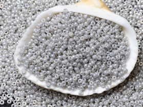 Бисер Япония MIYUKI Seed Beads 15/0 100г 1866 серый непрозрачный блестящий — фото 3