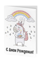 Кристальная ( алмазная) мозаика  " ФРЕЯ" ALVO- 508 открытка " Волшебные мечты" 13. 5 х 20 см — фото 1