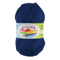 Пряжа ALPINA "ANABEL" 100% мерсеризованный хлопок 10 * 50г 120 м №056 т.синий. Цена за упаковку 10 шт — фото 1