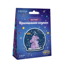 Кристальная ( алмазная) мозаика  " ФРЕЯ" ALVM- 060 магнит " Знаки зодиака. Водолей" 9 х 9 см — фото 2