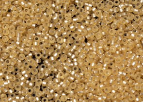 Бисер Япония MIYUKI Seed Beads 15/0 5г 1902 полуматовое золото серебряная линия внутри — фото 1