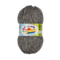 Пряжа ALPINA " ALPACA TRENZA" 90% альпака, 10% полиамид 4 * 50г 150 м №14 черный- серый. Цена за упаковку 4 шт — фото 1