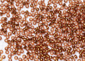 Бисер Япония MIYUKI Seed Beads 15/0 5г 0005L светло-топаз серебряная линия внутри — фото 2