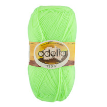 Пряжа ADELIA "TINA" 100% акрил 5 * 100 г 308 м №171 неон.желтый. Цена за упаковку 5 шт — фото 1