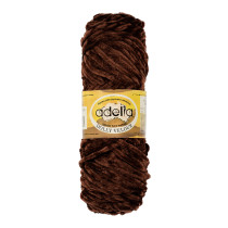 Пряжа ADELIA " DOLLY VELOUR" 100% микрополиэстер 5 * 100 г 93 м №24 коричневый. Цена за упаковку 5 шт — фото 1