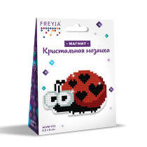 Кристальная ( алмазная) мозаика  " ФРЕЯ" ALVM- 013 магнит " Божья коровка" 8, 5 х 6 см — фото 2