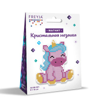 Кристальная ( алмазная) мозаика  " ФРЕЯ" ALVM- 021 магнит " Очаровашка" 9 х 10 см — фото 2
