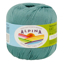Пряжа ALPINA "LILY" 100% мерсеризованный хлопок 10 * 50г 175 м №049 св.бирюзовый. Цена за упаковку 10 шт — фото 1