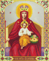Кристальная ( алмазная) мозаика  " ФРЕЯ" ALVR- 09 095 " Икона Божией Матери Державная" 22 х 27 см — фото 2