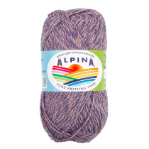 Пряжа ALPINA " SHEBBY" 100% хлопок 10 * 50г 150 м №02 синий- серый. Цена за упаковку 10 шт — фото 1