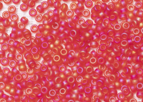 Бисер Япония MIYUKI Seed Beads 15/0 100г 0140FR светло-красный прозрачный радужный матовый — фото 1