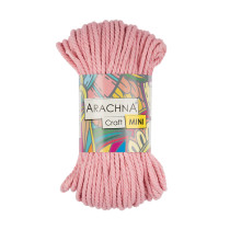Пряжа ARACHNA " Craft Mini" 75% хлопок, 25% фибра 3 * 94 г 30. 48 м №04 розовый. Цена за упаковку 3 шт — фото 1