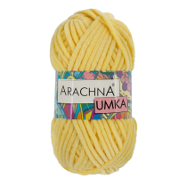 Пряжа ARACHNA "UMKA" 100% полиэстер 5 * 100 г 120 м №44 св.желтый. Цена за упаковку 5 шт — фото 1