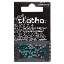 Страз клеевой " Zlatka" ZRTG- 0872 SS08 цветные 2. 4 мм стекло 72 шт в пакете с картонным еврослотом №10 изумрудный ( Emerald)  — фото 1