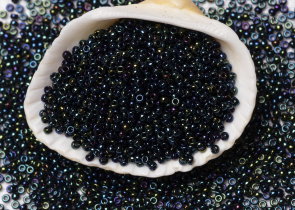 Бисер Япония MIYUKI Seed Beads 15/0 5г 0452 синий ирис металлизированный — фото 3