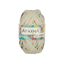 Пряжа ARACHNA " Papyrus" 100% целлюлоза 10 * 40 г ± 3 г 50 м №06 св. серый. Цена за упаковку 10 шт — фото 1