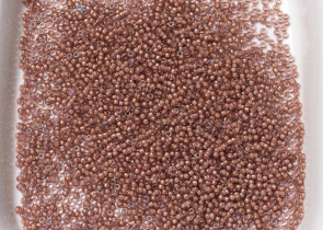 Бисер Япония MIYUKI Seed Beads 15/0 100г 0337 корица блестящий с цветной линией — фото 4