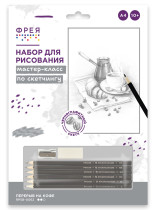 " ФРЕЯ" RPSB- 0062 " Перерыв на кофе" Скетч для раскраш. чернографитными карандашами 29. 5 х 20. 5 см 1 л. .  — фото 1