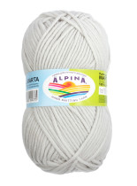 Пряжа ALPINA " MARTA" 100% тактифил 5 * 100 г 120 м №010 св. св. серый. Цена за упаковку 5 шт — фото 1