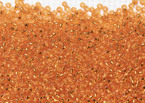 Бисер Япония MIYUKI Seed Beads 15/0 5г 0008 апельсин серебряная линия внутри — фото 2