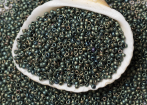 Бисер Япония MIYUKI Seed Beads 15/0 100г 2008 патина ирис матовый металлизированный — фото 3