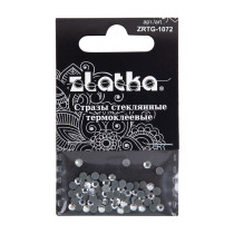 Страз клеевой " Zlatka" ZRTG- 1072 SS10 Crystal 2. 7 мм стекло 72 шт в пакете с картонным еврослотом №01 белый ( Crystal)  — фото 1