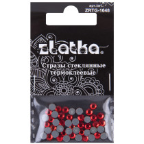 Страз клеевой " Zlatka" ZRTG- 1648 SS16 цветные 3. 9 мм стекло 48 шт в пакете с картонным еврослотом №20 св. красный ( Light Siam)  — фото 1