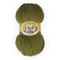 Пряжа ADELIA " LUCAS" 70% шерсть, 30% акрил 5 * 100 г 218 м №21 оливковый. Цена за упаковку 5 шт — фото 1